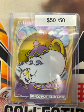 2026 Topps Chrome Disney Mrs. Potts & Chip Gold Refractor /50