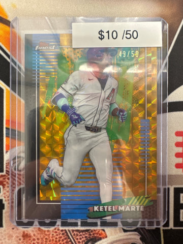 2026 Topps Finest MLB Ketel Marte Common Gold Geometric Refractor /50
