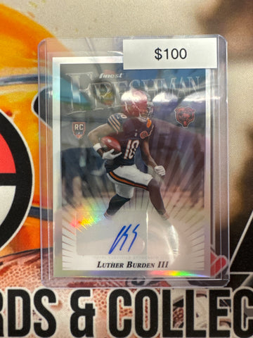 2025 Topps Finest NFL Luther Burden III Rookie Freshman Autograph Refractor