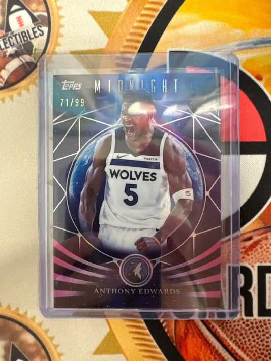 2025-26 Topps Midnight NBA Anthony Edwards MoonFall Refractor /99