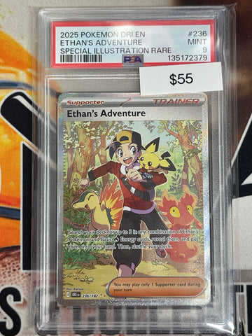 Pokémon Ethan’s Adventure Special Illustration Rare Destined Rivals 236/182 PSA 9