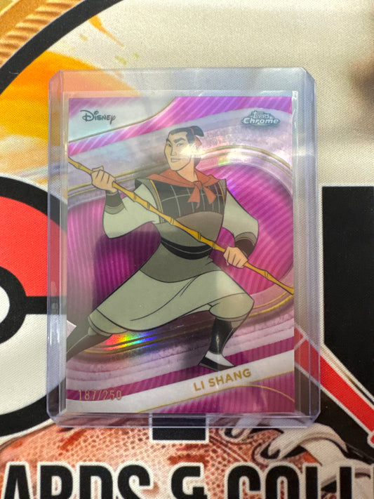 2025 Topps Chrome Disney Li Shang Pink Refractor /250
