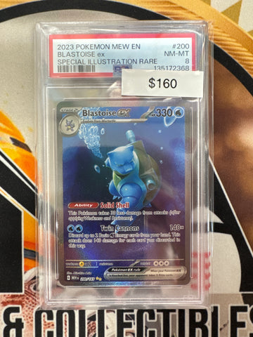 Pokemon Blastoise ex 200/165 PSA 8