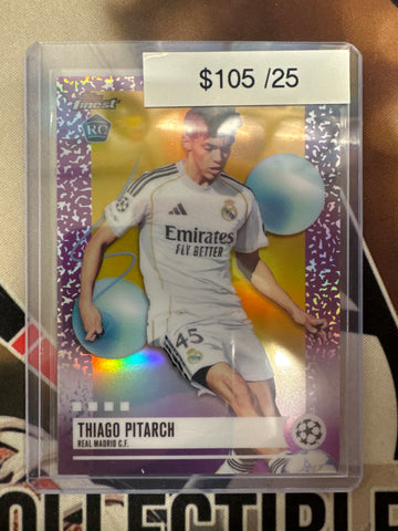 2026 Topps Finest UEFA Club Competitions Thiago Pitarch Rookie Uncommon Gold Refractor /25