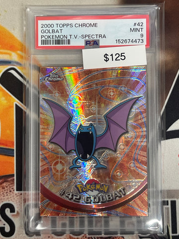 2000 Topps Chrome Pokémon Golbat Spectra Refractor PSA 9