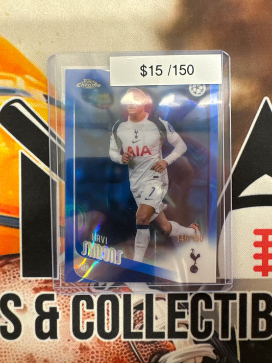 2026 Topps Chrome Champions League Xavi Simons Blue Raywave Refractor /150