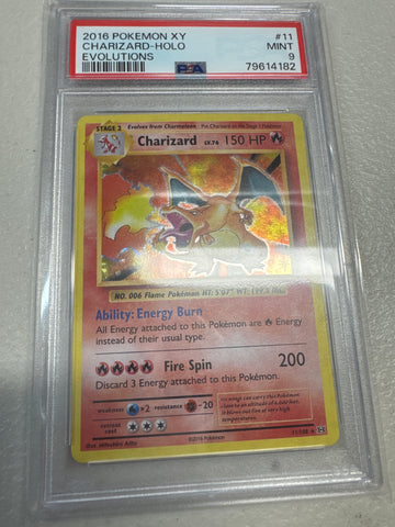 Pokemon Charizard holo 11/108 PSA 9