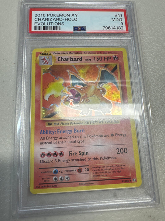 Pokemon Charizard holo 11/108 PSA 9