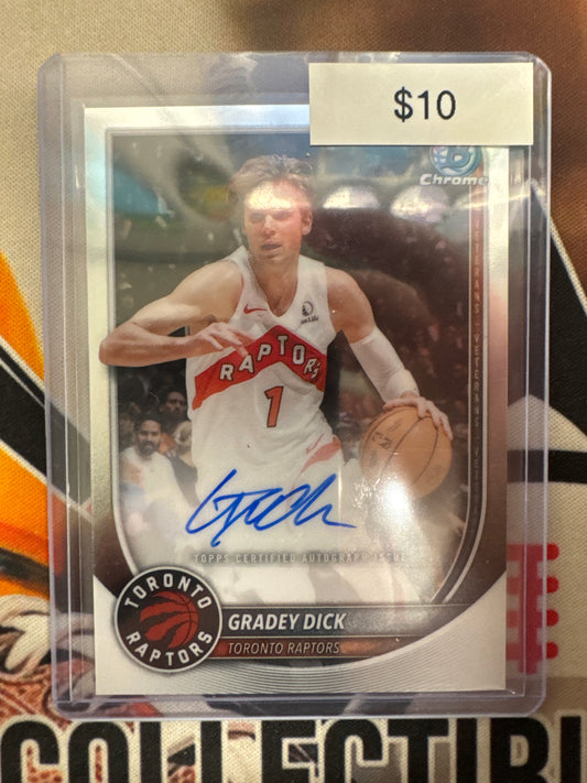 2026 Topps Chrome NBA Update Gradey Dick Base Autograph