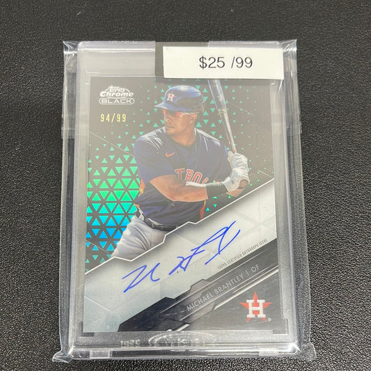 2020 MLB Topps Chrome Black Michael Brantley Auto /99