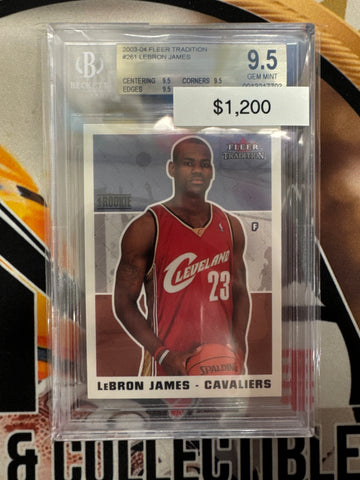 2003-04 Fleer Tradition Basketball LeBron James Rookie BGS 9.5