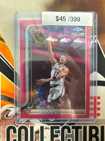 2026 Topps Chrome NBA Update Carter Bryant Rookie Magenta Refractor /399