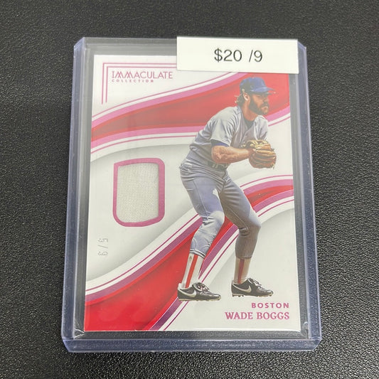 2023 MLB Immaculate Wade Boggs Patch /9