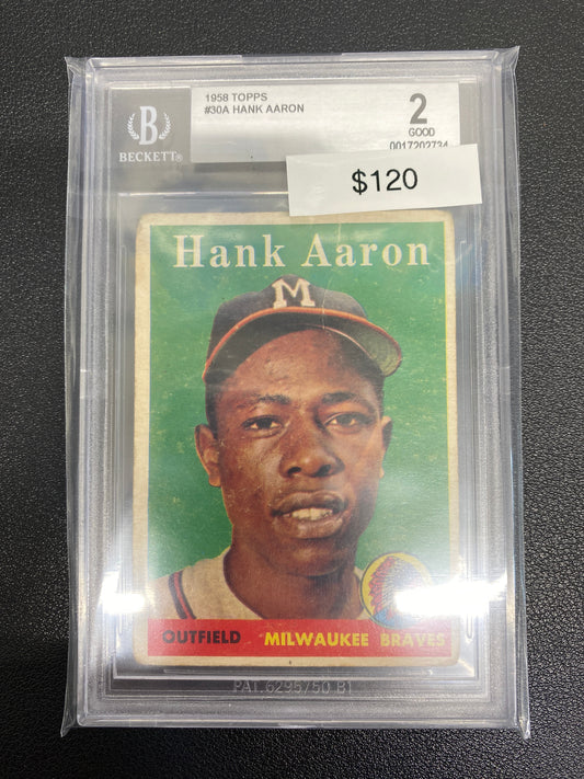 1958 Topps Hank Aaron Beckett BGS 2