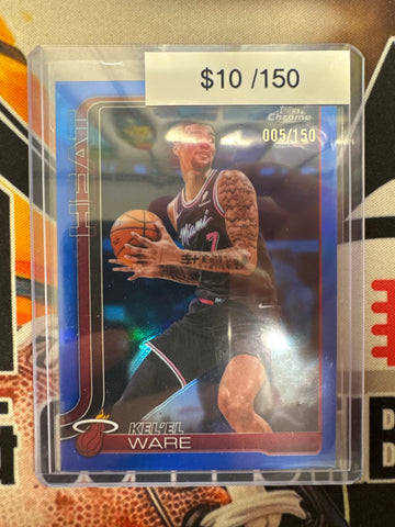 2026 Topps Chrome NBA Update Kel’el Ware Blue Refractor /150