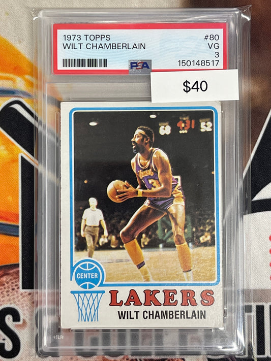 1973 Topps Basketball Wilt Chamberlain PSA 3