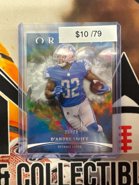 2021 Panini Origins NFL D’Andre Swift Blue Refractor /79