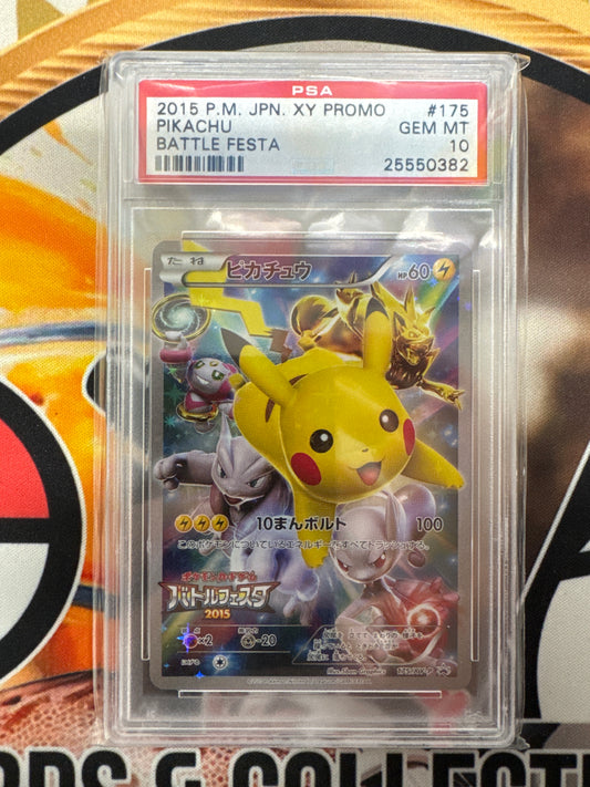 2015 Pokemon Japanese XY Promo 175/ XY-P Pikachu Battle Festa PSA 10