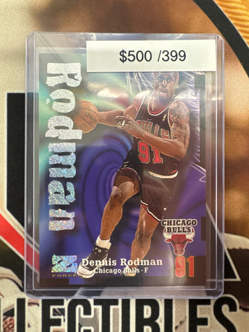 1997 NBA Skybox Z-Force Dennis Rodman Rave Refractor /399