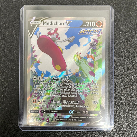 Pokémon Medicham V Alternate Full Art (Evolving Skies) 186/203