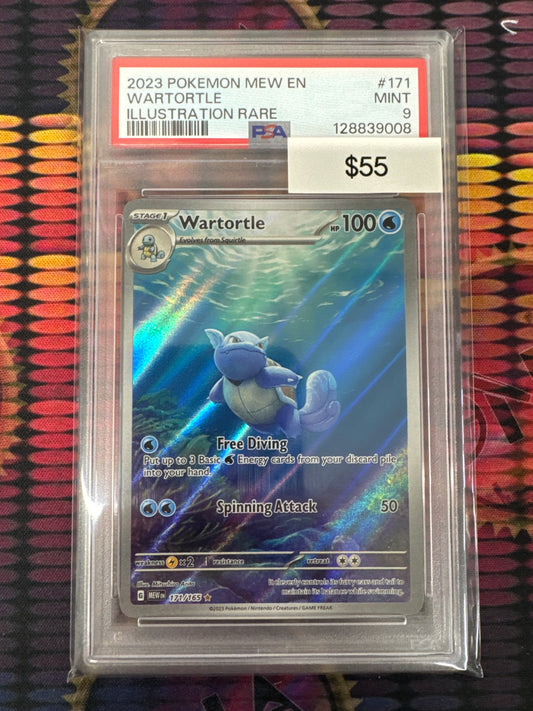 Pokémon Wartortle Illustration Rare (151) 171/165 PSA 9