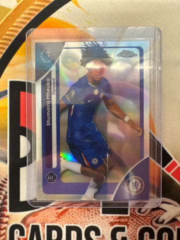 2026 Topps Chrome English Premier League Shumaira Mheuka Rookie Refractor
