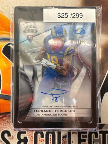 2025 Topps Chrome NFL Terrance Ferguson Rookie Autograph Refractor /299