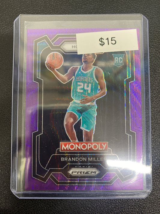 2023-24 Prizm Monopoly Brandon Miller Purple Wave Rookie