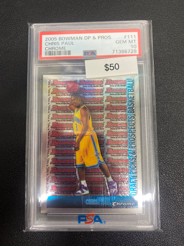 2005 Bowman DP & Pros Chris Paul Chrome PSA 10