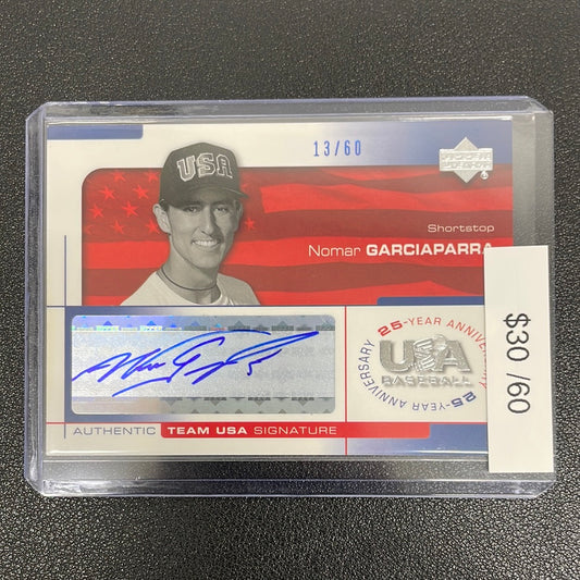 2004 Topps Upper Deck Team USA Nomar Garciaparra Auto /60