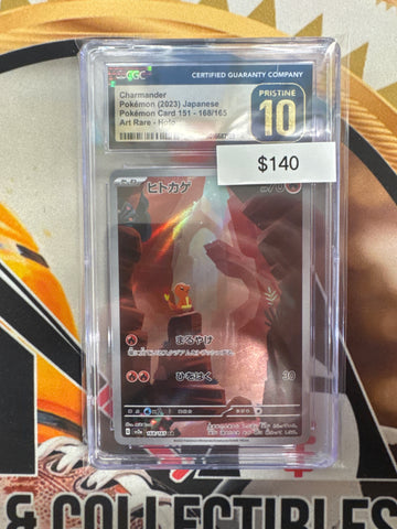 Pokémon Japanese Charmander Art Rare (151) 168/165 CGC 10 Pristine