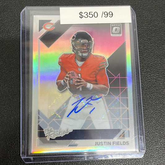 2021 NFL Justin Fields Donruss Optic The Rookies Auto /99