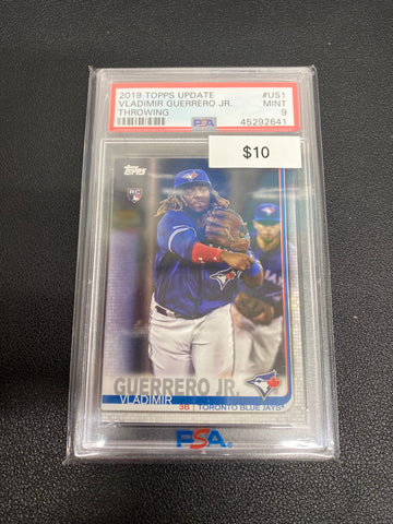 2019 Topps Update Vladimir Guerrero Jr. Throwing Rookie PSA 9