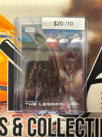 Topps Chrome Star Wars Poggle The Lesser Black Refractor /10
