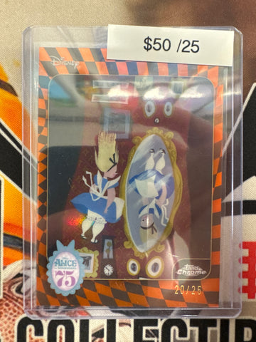 2026 Topps Chrome Disney Alice In Wonderland Original Concept Art Orange Refractor /25