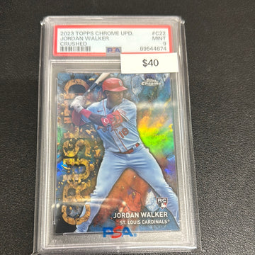 2023 Topps Chrome Update Jordan Walker Crushed PSA 9