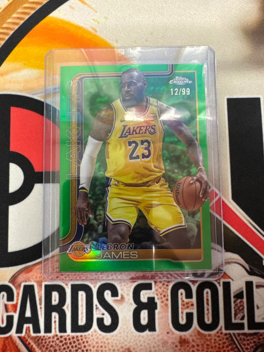 2025-26 Topps Chrome NBA LeBron James True Green Refractor /99