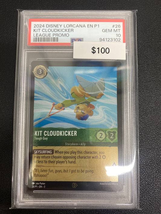 Disney Lorcana P1 League Promo Kit Cloudkicker PSA 10