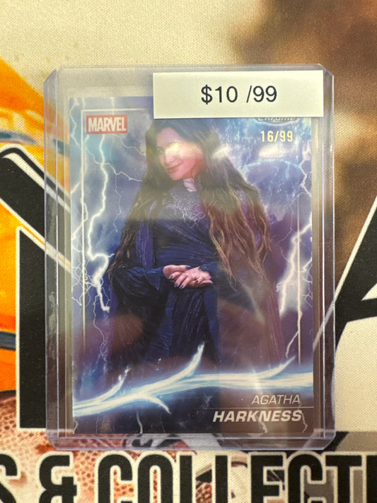 2025 Topps Chrome Marvel Studios Agatha Harkness Thor Refractor /99