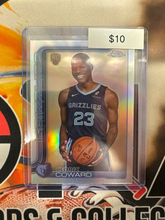 2025-26 Topps Chrome NBA Cedric Coward Rookie Refractor