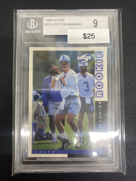 1998 Score Peyton Manning Rookie BGS 9