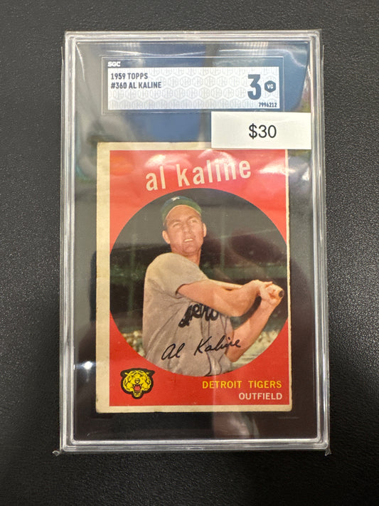 1959 Topps MLB Al Kaline SGC 3