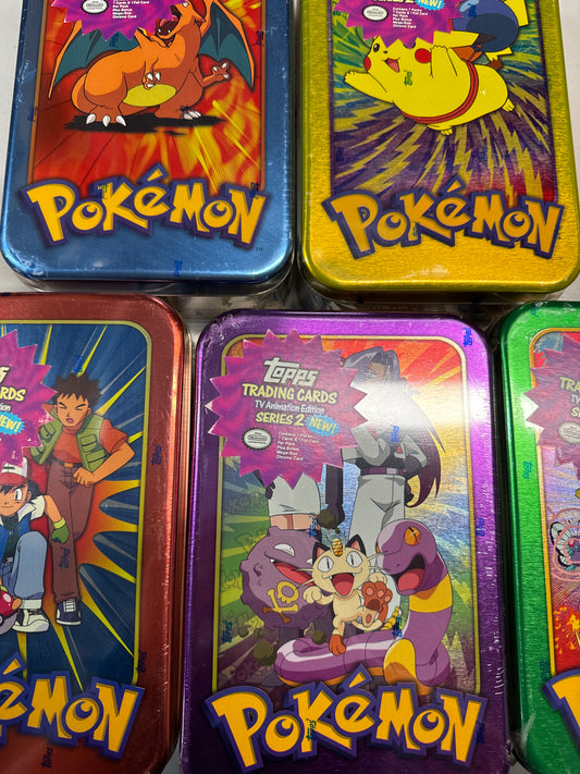 Pokemon Topps TV Animation Edition Series 2 sealed tins