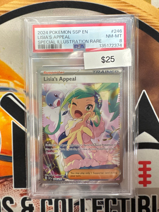 2024 Pokemon SSP English Lisia’s Appeal 246/191 Special Illustration Rare PSA 8