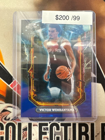 2026 Topps Chrome Cosmic NBA Victor Wembanyama Extraterrestrial Talent Blue Pulsar Refractor /99