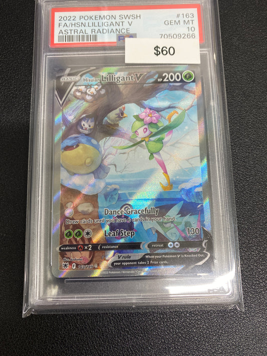 Pokémon Hisuian Lillligant V Astral Radiance Alt Art 163/189 PSA 10