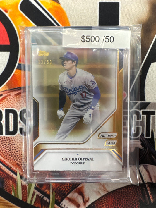 2025 Topps MVP MLB Shohei Ohtani NL MVP 2024 Gold Refractor /50