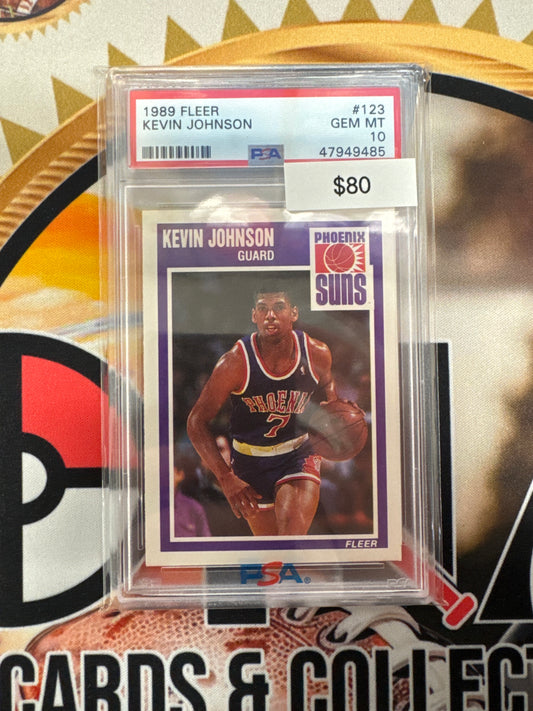 1989 Fleer NBA Kevin Johnson PSA 10