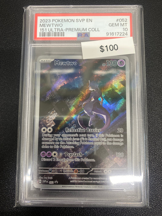 Pokémon Mewtwo Illustration Rare 151 Promo 052 PSA 10