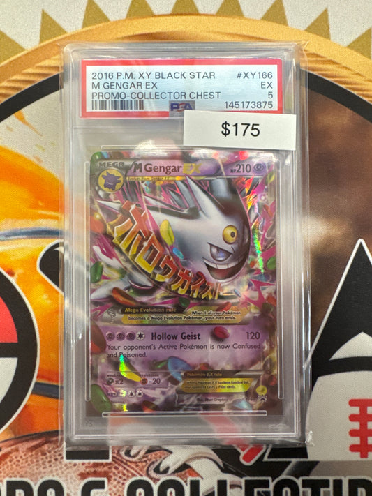 2016 Pokemon XY Black Star M Gengar Ex XY166 Promo Collector Chest PSA 5